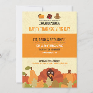 Thanksgiving Party Invitation Card