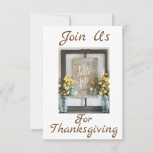 ***THANKSGIVING PARTY*** INVITATION WELCOME FALL