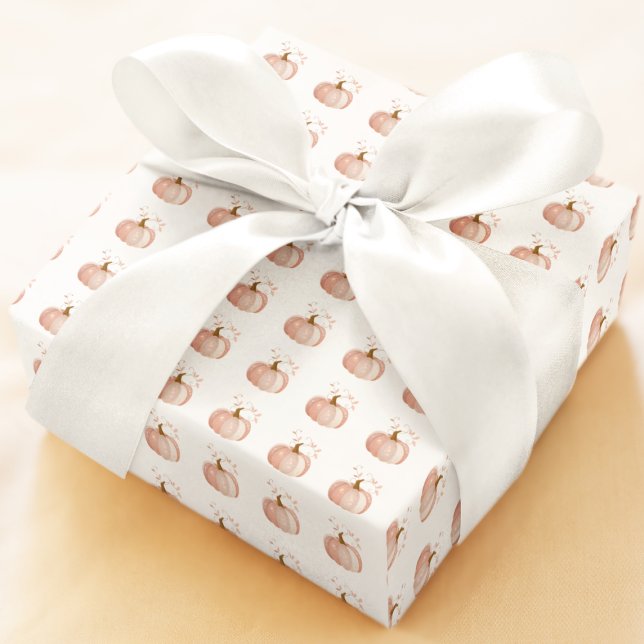 Thanksgiving – Pastel Pumpkin Fall Design Wrapping Paper (Creator Uploaded)