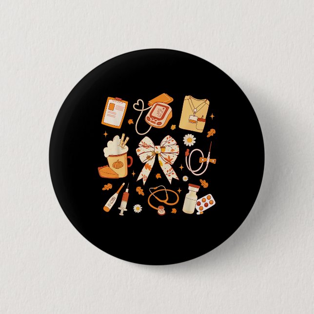 Thanksgiving Pecan Pie Bootleg 90's Rap Rock Vinta Button (Front)