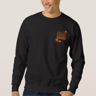 Thanksgiving PERKY FOR TURKEY Plaid Sweatshirt