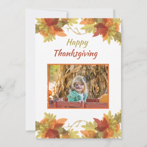 Thanksgiving Photo Card template