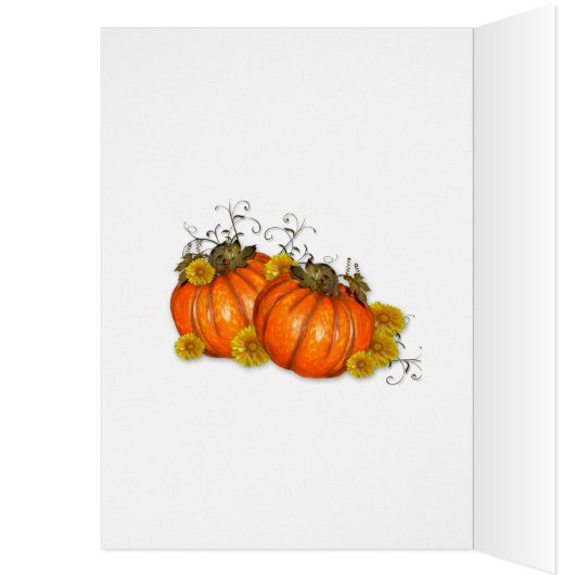 Thanksgiving photo card with pumpkins (Inside (Left))