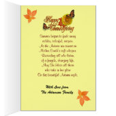 Thanksgiving photo card with pumpkins (Inside (Right))
