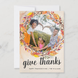 Thanksgiving Photo Collage Card   Autumn Abundance