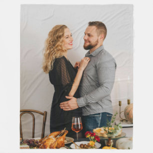 Thanksgiving photo fleece blanket