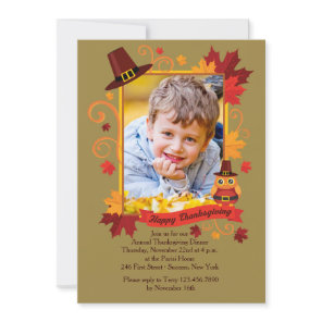 Thanksgiving Photo Frame Invitation