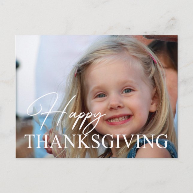 Thanksgiving Photocard Upload Your Own Photo Postcard (Front)
