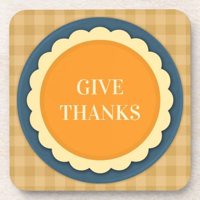 Thanksgiving Pie Coasters (set of 4) (Front)