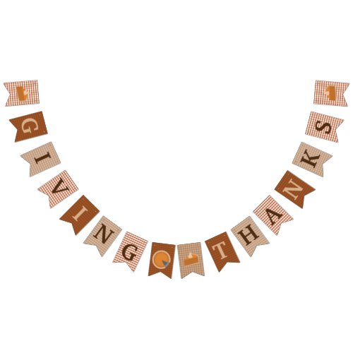 Thanksgiving Pie Dinner Party Bunting Banner