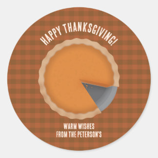 Thanksgiving Pie Dinner Party Classic Round Sticker