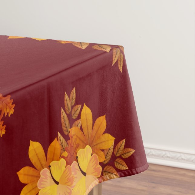 Thanksgiving Pie Pumpkin Turkey Tablecloth (In Situ)