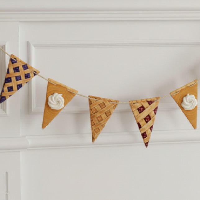 Thanksgiving Pie Slices Friendsgiving Dinner Party Bunting Flags (Thanksgiving Pie Slices Friendsgiving Dinner Party Bunting Flags
)