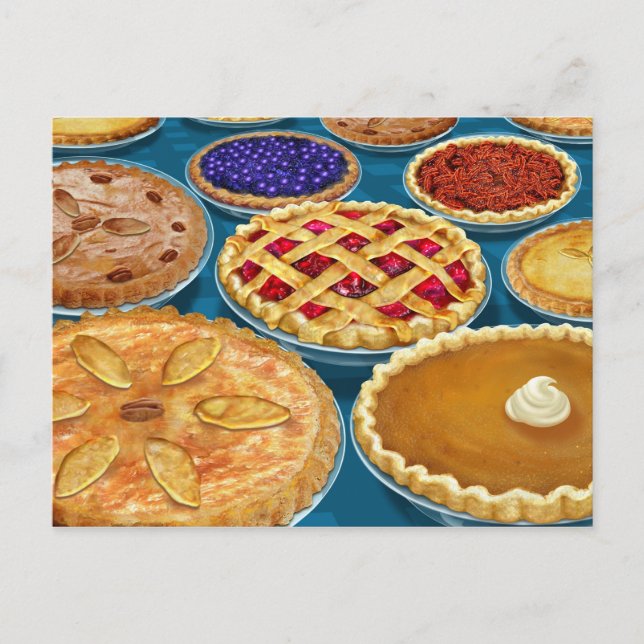 Thanksgiving Pies Postcard (Front)