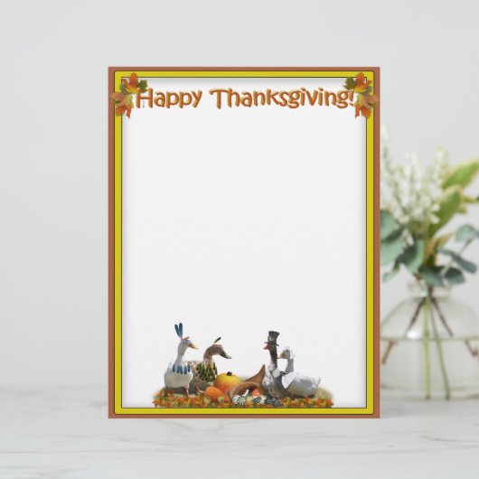 Thanksgiving Pilgrim and Indian Ducks (Standing Front)