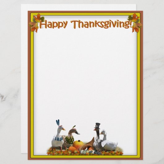 Thanksgiving Pilgrim and Indian Ducks (Front/Back)