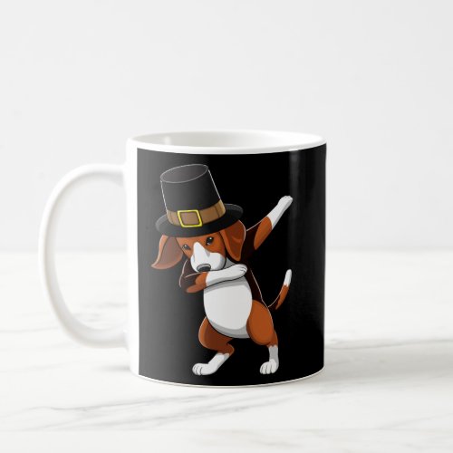 Thanksgiving Pilgrim Dabbing Beagle Tradition Grat Coffee Mug