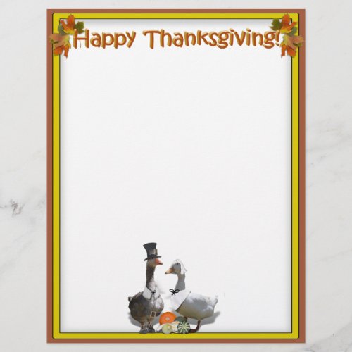 Thanksgiving Pilgrim Duck Couple