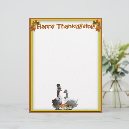 Thanksgiving Pilgrim Duck Couple (Standing Front)