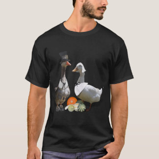 Thanksgiving Pilgrim Duck Couple T-Shirt