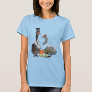 Thanksgiving Pilgrim Duck Couple T-Shirt
