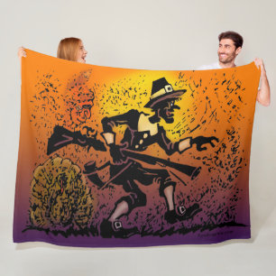 Thanksgiving Pilgrim Fleece Blanket