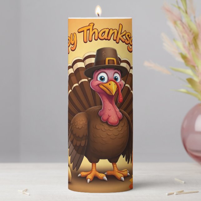 Thanksgiving Pilgrim Turkey Candle (In Situ)