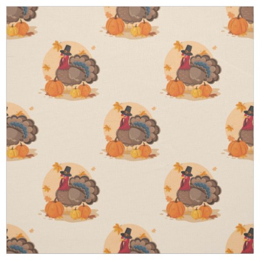 thanksgiving pilgrim turkey fabric