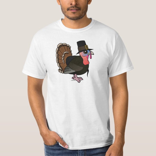 Thanksgiving Pilgrim Turkey T-Shirt (Front)