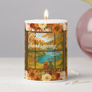 Thanksgiving Pillar Candle