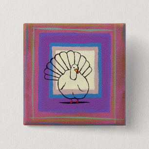 Thanksgiving pin turkey art unique colorful modern