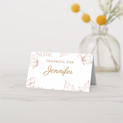 Thanksgiving place Card Dinner CardHoliday Decor Place Card