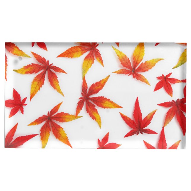 Thanksgiving Place Card Holders With Fall Leaves (Front)