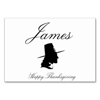 Thanksgiving Place Cards With Pilgrim