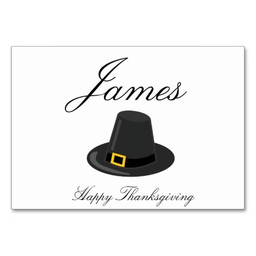 Thanksgiving Place Cards With Pilgrim Hat