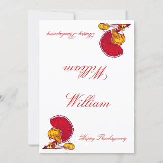 Thanksgiving Place Cards With Turkey