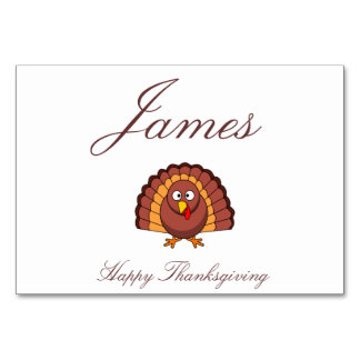 Thanksgiving Place Cards With Turkey