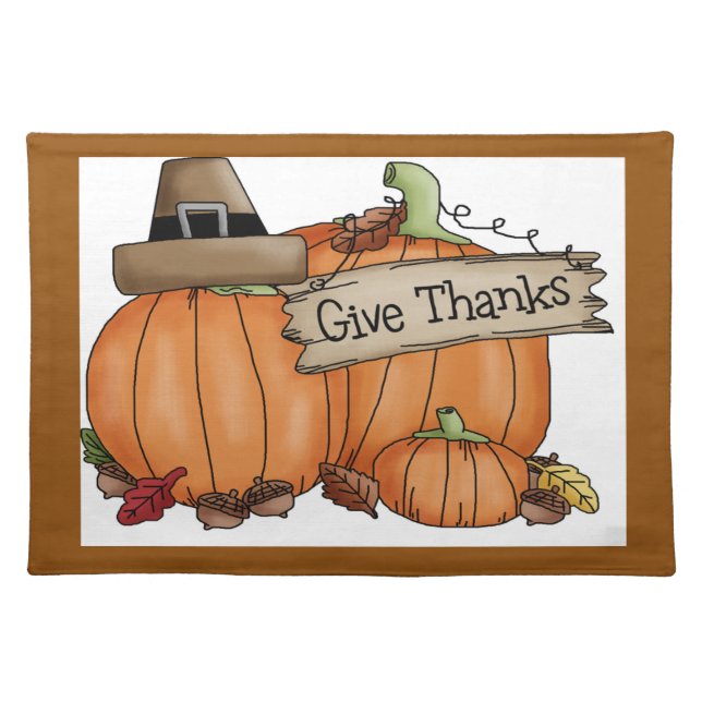 Thanksgiving Place Mat/Pumpkins Placemat (Front)