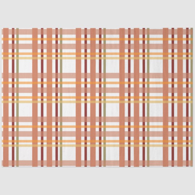 Thanksgiving Plaid Series Design 9 Tissue Paper (Front)