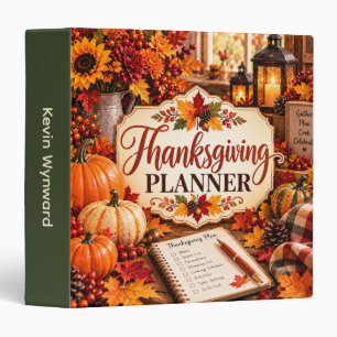 Thanksgiving Planner 3 Ring Binder