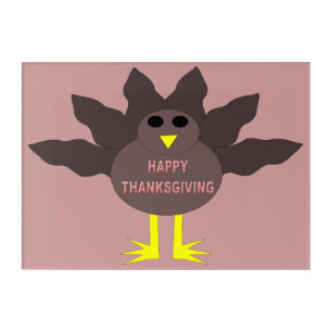 Thanksgiving Plucked Turkey Acrylic Wall Art