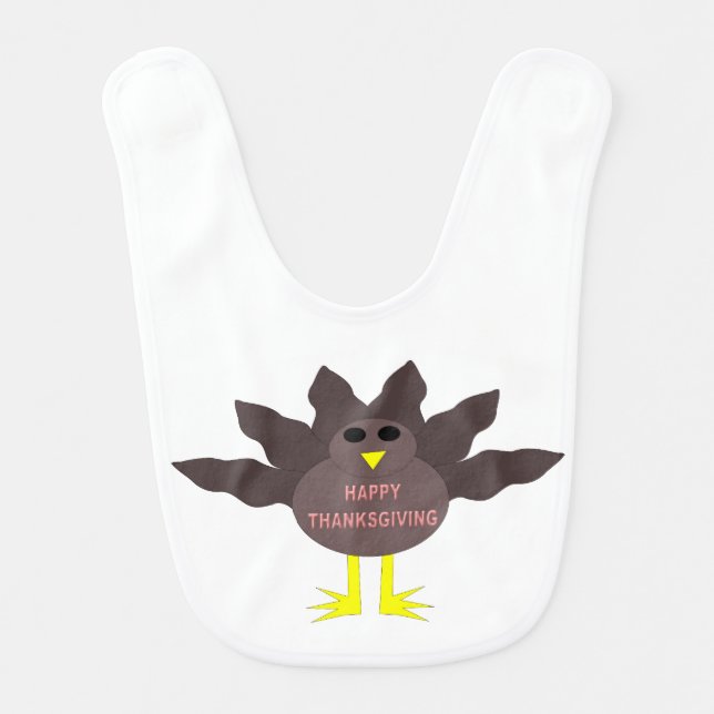 Thanksgiving Plucked Turkey Bib (Front)
