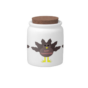 Thanksgiving Plucked Turkey Candy Jar