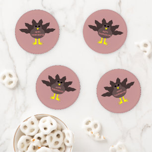 Thanksgiving Plucked Turkey Coaster Set