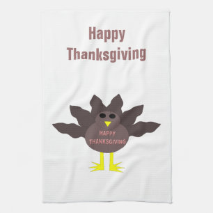 Thanksgiving Plucked Turkey Custom Kitchen Tow Towel