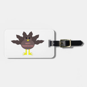 Thanksgiving Plucked Turkey Custom Luggage Tag