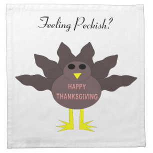 Thanksgiving Plucked Turkey Custom Party Napkin