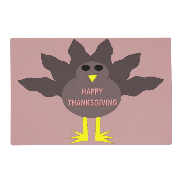 Thanksgiving Plucked Turkey Custom Placemat (Front)