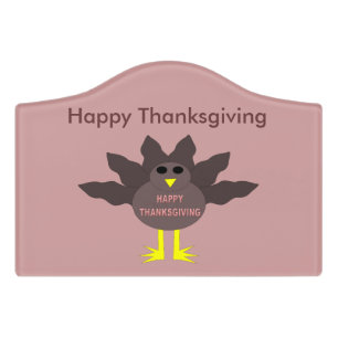 Thanksgiving Plucked Turkey Custom Room Sign