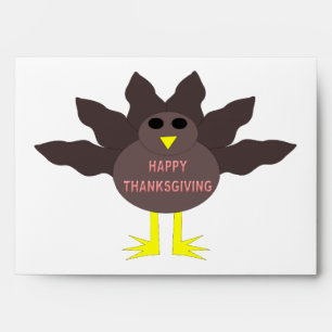Thanksgiving Plucked Turkey Customizable Envelopes